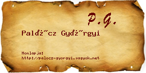 Palócz Györgyi névjegykártya